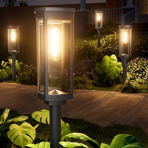 Outdoor Solar Lights, 12 Pack, Warm White, Geometric Shade, IP65