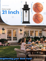 Extra Large Exterior Lighting Fixtures 21 Inch Matte Black