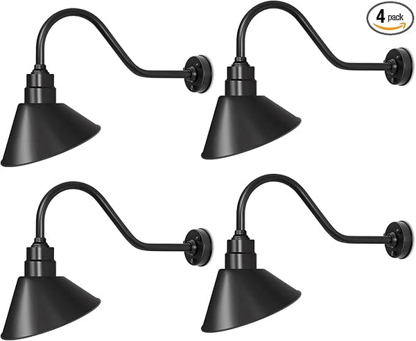 10-Inch Outdoor Gooseneck Barn Light with Extended Arm Design – Perfect for Outdoor Sign Lighting of Restaurants | Lumora