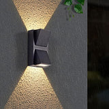 6W LED Outdoor Exterior Wall Step UP/Down Light Fixture Lamp Black Finish Warm White | Lumora