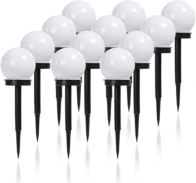 Solar Lights Outdoor 12 Pack Solar Pathway Lights Outdoor Waterproof LED Landscape Lights Solar Powered Outdoor Lights Solar Garden Lights for Pathway Walkway Yard