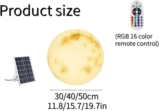 Solar Lights Outdoor, Moon Lamp Garden Decor, Solar Globe Lights Outdoor, Garden Decor for Outside, Home Decor for Garden Patio Yard Pathway Decor(50cm/19.7in)