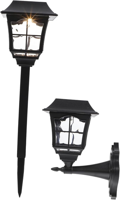 Happyyami 2pcs Solar Motion Lights Outdoor Solar Led Garden Lights for Path Garden Wedding Patio