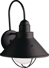Kichler 9023BK, Seaside Aluminum Outdoor Wall Sconce Lighting, 60 Watts, Black (Painted),14.25" Height | Lumora