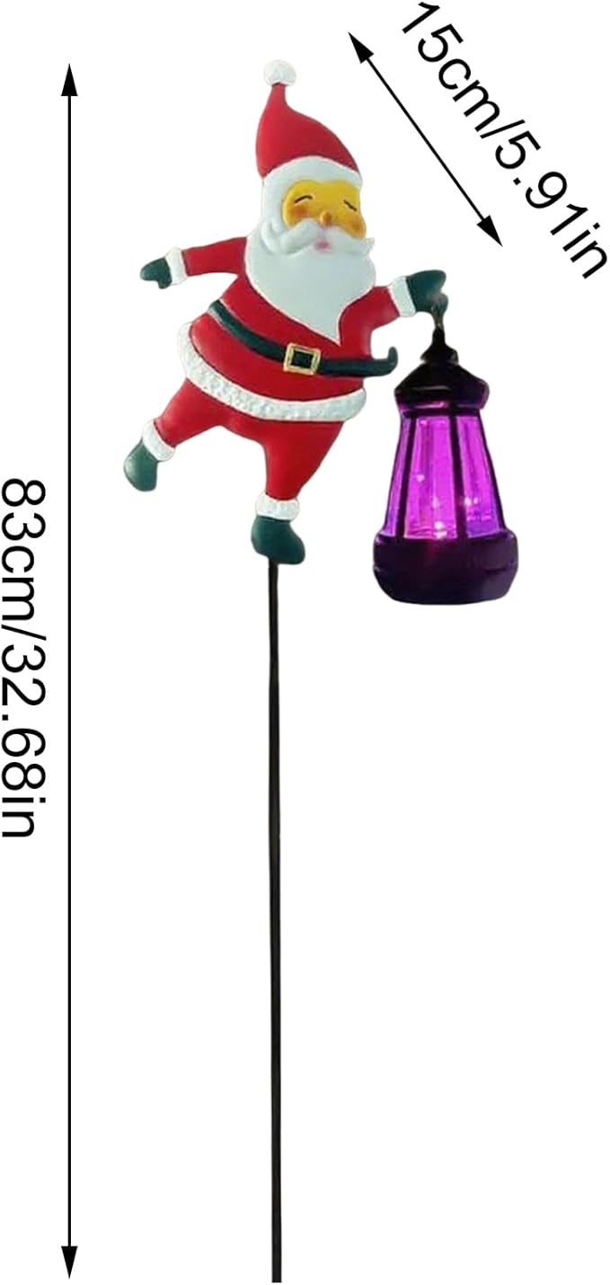 Christmas Santa Solar Kettle Lights Garden Lawn Decorative Lights, Santa Claus Ground Lamp Yard Decoration,Lamp Solar LED Night Light Outdoor Gardens Decor for Christmas Decorations