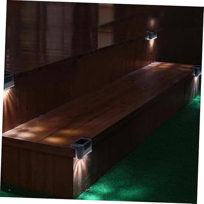 TEHAUX Solar Stair Lights Led Deck Railing Lights Eco-Friendly Outdoor Security Lighting Battery for Path
