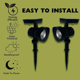 SEDLAV Solar Outdoor Lights Waterproof - Solar Powered Black Metal Color Lock LED Spotlight - Motion Sensor Outdoor | Lumora