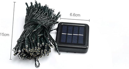 Gatuida Solar LED String Lights Beads Outdoor Garden Decorative Lamps Colors White Solar Powered Festive Lighting for Patio Lawn Tree Wedding Party