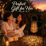 LeiDrail Hummingbird Solar Lanterns, Hanging Garden Lights, 2 Pack, Copper
