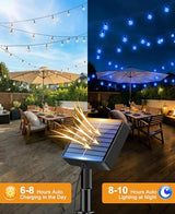 btfarm 2 Pack Solar String Lights Outdoor, Total 98FT 100 LED Crystal Globe