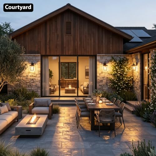 Outdoor Wall Light Fixture, Modern Black Porch Light, Outside Wall Lantern