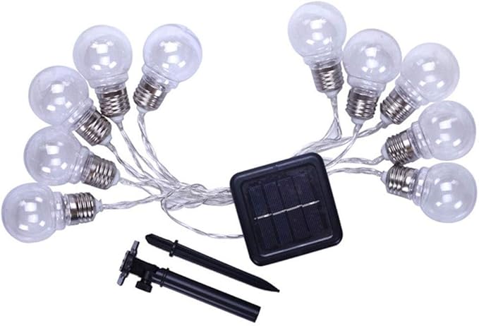 String Lights, LED Outdoor Indoor Solar Screw Cap Bulb Light Edison Outdoor Lighted Holiday Displays Patio Light Christmas Garden Decoration Lights Star Lights Rope Lights