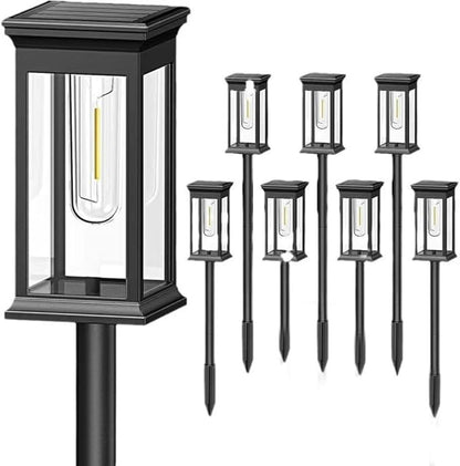 8Pack Solar Lights Outdoor Waterproof Lights Landscape Lighting for Outside, Solar Pathway Light for Patio Lawn Porch Walkway Driveway Garden Decorations for Outside