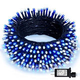 JMEXSUSS 66ft 200 LED Blue and White Christmas Lights, String Light Plug in