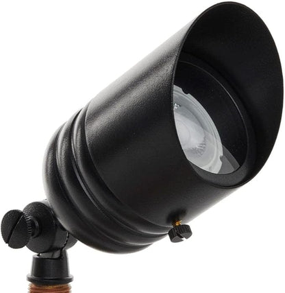 VOLT 20-Pack 12V Fat Boy Brass Outdoor Spotlights (Black) with 5W 2700K Warm White 400 Lumen MR16 LED Bulbs for Low Voltage Landscape Lighting of Yard, Lawn, Garden, Patio, Trees & House