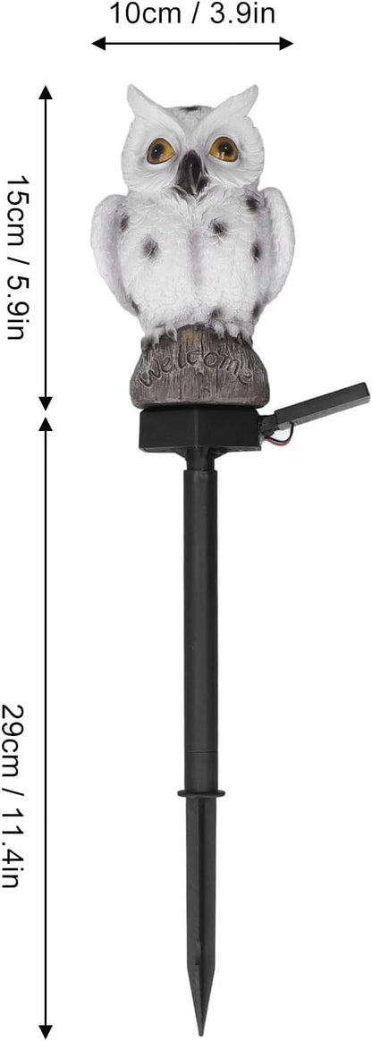 Solar Pathway Lights Outdoor, Owl Design Solar, Warm Light 44cm - Energy Saving Solar Powered, Waterproof Landscape Lighting for Patio Yard Driveway