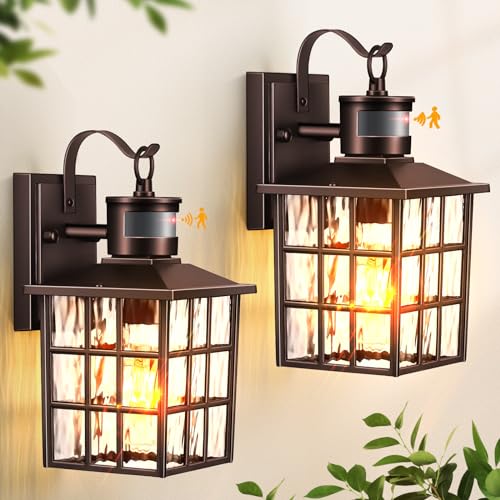 VIANIS 2 Pack Motion Sensor Outdoor Lights for House, Anti-Rust, Waterproof