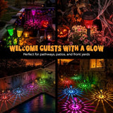 Solar Lights Outdoor Waterproof for Pathway, 8 Pack Color Changing