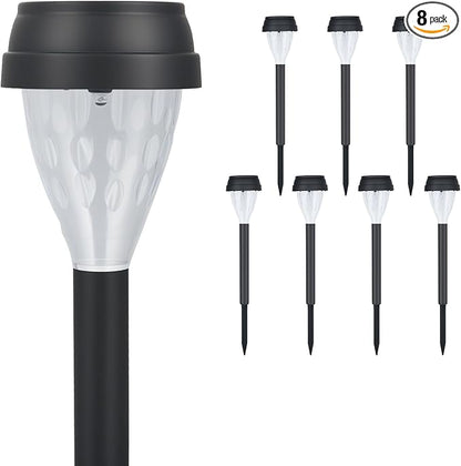 ELUTENG Solar Ground Lights 8 Pack Solar Lights Outdoor Waterproof Auto On Off Solar Garden Lights Landscape Lighting for Outside Patio Pathway Yard Lawn Driveway Deck Step Walkway, Colorful Lanterns