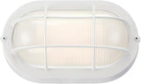 Westinghouse 6113600 Traditional One-Light Dimmable LED Outdoor Wall Light, Textured White Finish, White Glass | Lumora