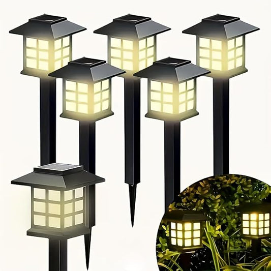 IP54 Waterproof Solar Lights Multi-Color Outdoor Lawn Lights Garden Path Holiday Decorative Lights (Warm Light - 5PCS)