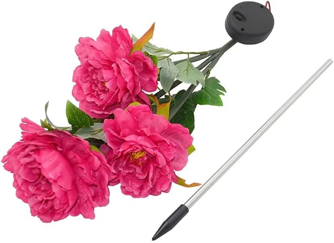 2 Pack Solar Garden Stake Lights, Outdoor Solar Tulip Flower Lights with 6 Rose Flowers, LED Rose Solar Powered Lights for Patio, Lawn, Garden, Yard Decoration