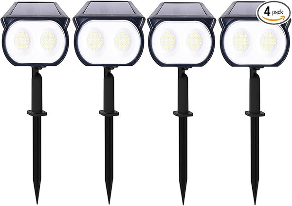 Anern Solar Lights Outdoor Waterproof IP68, 52 LED 2 Lighting Modes Solar Spot Lights Outdoor Yard Garden Landscape | Lumora