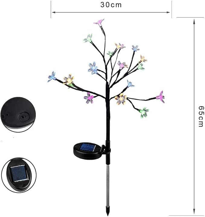 Solar Flower Fairy Light, Colorful Stainless Steel Solar Path Stake Lights for Outdoor Landscape Lighting, Lawn | Lumora