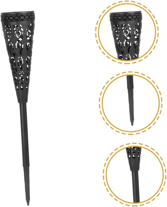 UPKOCH 4pcs Solar Pathway Lights Warm White LED Solar Outdoor Garden Lawn Yard Decorative Waterproof Patio Landscape Lighting
