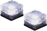 Solar Ice Glass Light,2 Packs Solar Powered Garden Lights, Waterproof IP68 Outdoor Table & Path Lights, Decorative | Lumora
