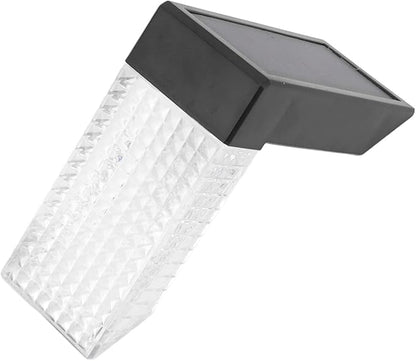 LED Solar Step Light, L Shape, Warm and RGB Color Temperature, Solar Pathway Light - IP65 Waterproof Design, Monocrystalline Charging, Garden Deck Safety Lighting