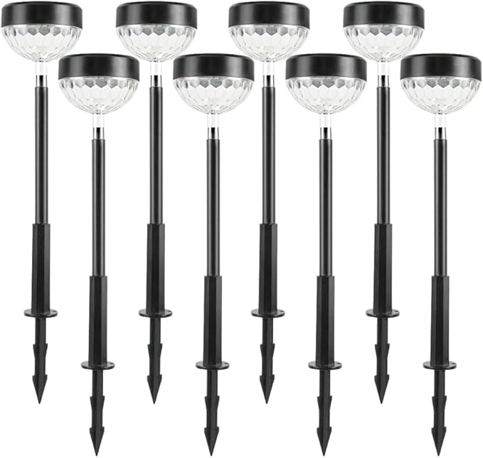 Solar Pathway Lights Outdoor, Color Changing+8 Fixed Color (Warm White, Cool White, Colored) Solar Lights Outdoor, Bright Solar Powered Garden Light (6)