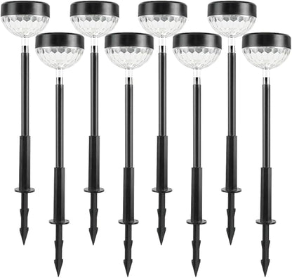 Solar Pathway Lights Outdoor, Color Changing+8 Fixed Color (Warm White, Cool White, Colored) Solar Lights Outdoor, Bright Solar Powered Garden Light (6)