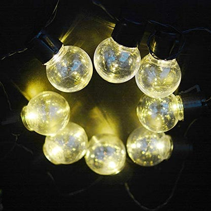 Solar Powered String Lights with Hanging Sockets, 20 Big Edison Bulbs Weatherproof Solar Decoration Lights for Patios, Parties, Weddings, Backyards, Porches, Gazebos (Solar Powered, WarmWhite-1pcs)