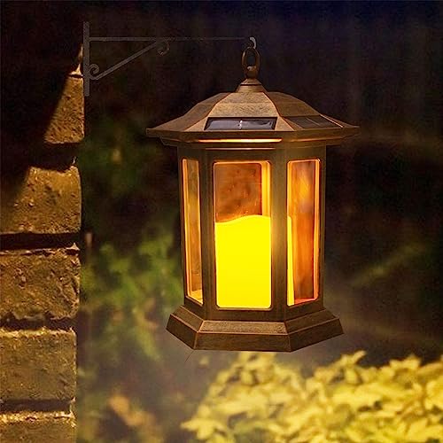 Solar Lantern Outdoor, Outdoor Hanging Candle Lanterns LED Lights - PVC Waterproof Solar Lights Decorative Lantern Lights for Table,Outdoor,Party…
