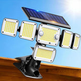 Solar Flood Lights Outdoor,5000LM Clip on Solar Lights with Motion Sensor