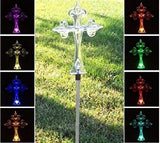 1-Pack Acrylic Angel + 1-Pack Cross Decorative Solar Power Outdoor Garden Stake Landscape Color Change Lights | Lumora