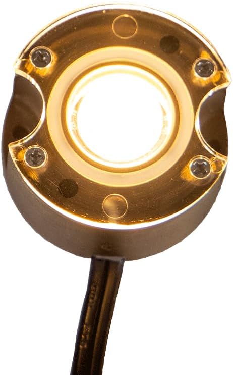 VOLT 12V 1W 2200K Candlelight IP67 Watertight 100 Lumen Solid Brass BuddyPro LED Puck Light for Deck, Step or | Lumora