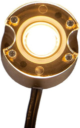 VOLT 12V 1W 2200K Candlelight IP67 Watertight 100 Lumen Solid Brass BuddyPro LED Puck Light for Deck, Step or | Lumora