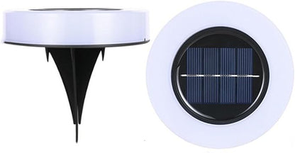 4 Packs Solar Lights Outdoor Garden Ground Lights IP44 Waterproof Solar Powered Pathway Deck Light for Lawn Walkway Yard (Cold)