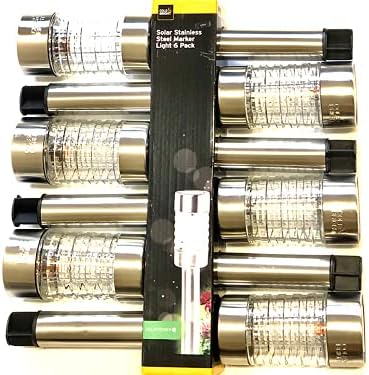 Cole & Bright 6750 Stainless Steel Solar Stake Light - 6 Pack