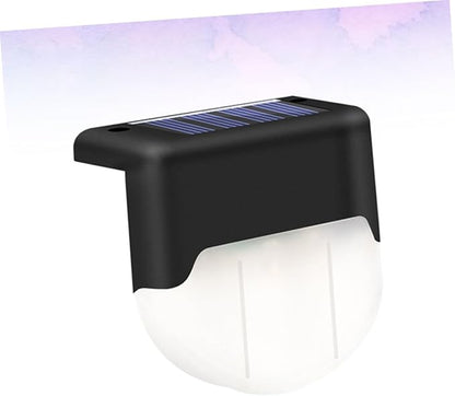TIDTALEO Solar Outdoor Stair Light Warm LED Solar Powered Handrail Fence Lamp for Garden Patio Pathway Easy Installation Weather-resistant Lighting