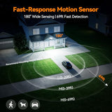 85W 10000LM Motion Sensor Outdoor Lights, 4-Head Super Bright LED Security Light, 5000K Daylight, IP65 Waterproof Hardwired Motion Detector Flood Lights Outdoor for Garage, Yard (Brown)