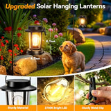 Solar Lanterns Outdoor Waterproof, Bright Hanging Solar Lights for Outside
