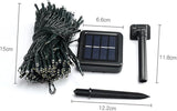 2 Sets Solar Powered Outdoor LED String Lights Beads Fairy Lights for Garden Patio Xmas Wedding Party Decor Warm | Lumora