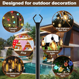 AILBTON 10Ft Exterior Light Poles 8 Pack, Durable Metal Light Posts for Outdoor Use, Equipped with Fixed Brackets for Yard, Terrace, Backyard and Garden Decor