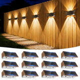 Solar Fence Lights Outdoor, 12 Pack Fence Solar Lights Waterproof