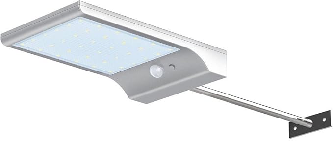 Solar Powered Lights Outdoor, Patio Deck Lights 36 LEDs, Super Bright Outside Waterproof Motion Sensor Lights, Solar Powered Lighting for Yard, Backyard, Pathway & Driveway (White, Gutter Light Type)