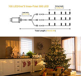 JMEXSUSS 300 LED Warm White Christmas Tree Lights Plug in