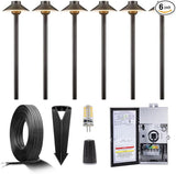 Gardenreet Brass Low Voltage Landscape Path Lights(6 Pack) Kit 12V LED with Low Voltage Transformer 150W and | Lumora